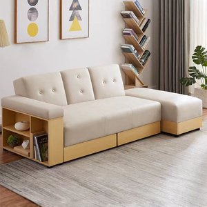 日式原木沙发床两用多功能带收纳可折叠储物小户型客厅现代简约