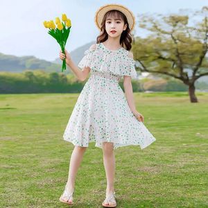 韩系女童连衣裙夏装2024新款儿童夏季雪纺公主裙中大童学生漂亮裙