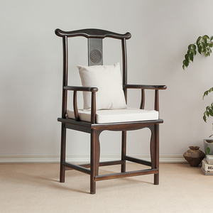 新中式餐椅靠背椅休闲椅商业办公洽谈椅泡茶椅设计师实木单椅组合