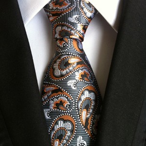 美式复古领带正装商务腰果花涤纶领带男士西装衬衫手打领带英伦风