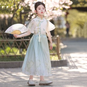 汉服女童2024春夏季新款马面裙套装小女孩中国风明制超仙古风唐装