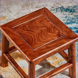 红木凳子刺猬紫檀小方凳花梨木矮凳实木换鞋凳休闲板凳四方凳木凳