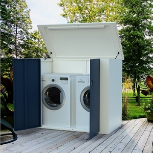洗衣机烘干机储藏柜新品户外阳台储物柜防雨柜子室外保护防水隔板