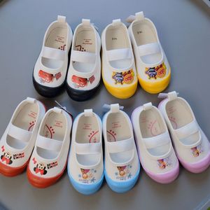 回力春秋季出口日本外贸儿童冰雪奇缘方口帆布鞋男女童幼儿园室内