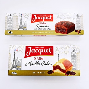 临期特价法国原装进口雅乐可迷你巧克力脆片布朗尼大理石花纹蛋糕