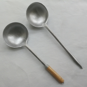 农村老式铝水瓢勺子汤勺家用做蛋饺勺纯长柄水勺大勺子大号饭勺勺
