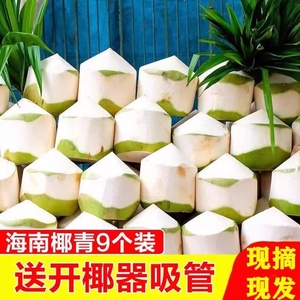 海南椰青新鲜椰子9个装当季孕妇水果椰香皇去皮香水椰子整箱包邮