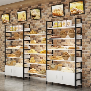 面包柜面包展示柜蛋糕店糕点中岛柜货架展示架模型烘焙房边柜展柜