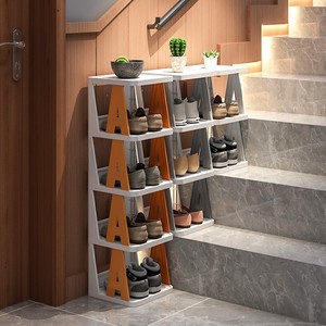 上下楼梯口踏步鞋架阶梯式放在台阶上过道间的鞋柜斜坡专用鞋架子