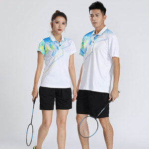 李宁联名速干羽毛球服男女套装乒乓球衣短袖上衣网球衣服排球运动