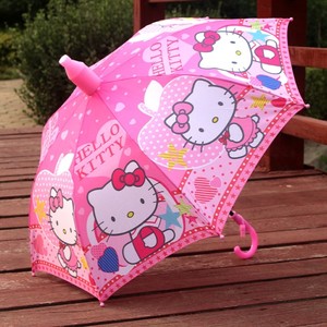 hallo kitty雨伞儿童幼儿园凯蒂猫雨具卡通女孩子孩直柄哈喽kt伞