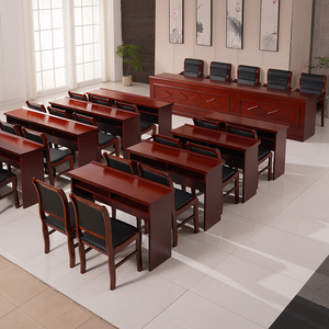 油漆会议室双人桌主席台演讲台村委会议桌办公会议椅1.2米培训桌