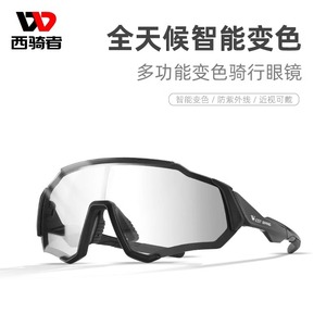 西骑者全天候智能变色眼镜防风护目镜感光镜片户外运动日夜两用