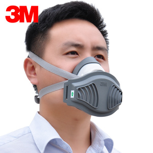 3M1212面具防尘口罩煤矿工业灰粉尘沙尘打磨防护面罩水泥工厂1211