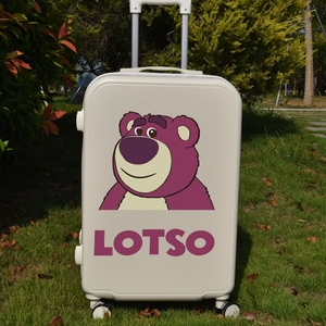 卡通可爱大张草莓熊可爱熊猫行李箱贴纸拉杆箱旅行箱房间墙壁贴画