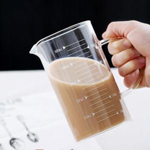 玻璃量杯带刻度有手柄高硼硅儿童刻度牛奶杯微波炉可加热杯子早餐
