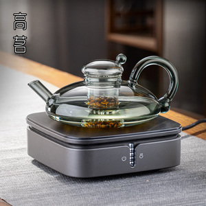 高茗轻奢财鼠壶下午茶北欧风创意茶具鼠尾壶耐热玻璃花茶煮茶壶
