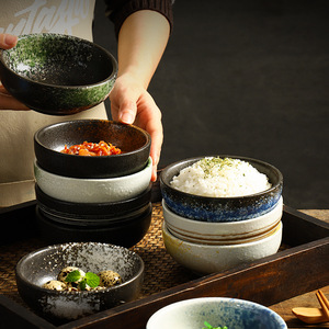 日式陶瓷碗创意商用甜品汤碗家用小米饭碗韩式碗餐厅摆台单碗