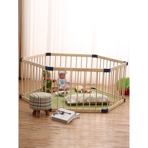 可优比围栏防护栏婴儿童室内爬爬垫护栏家用游戏宝宝爬行垫实木学