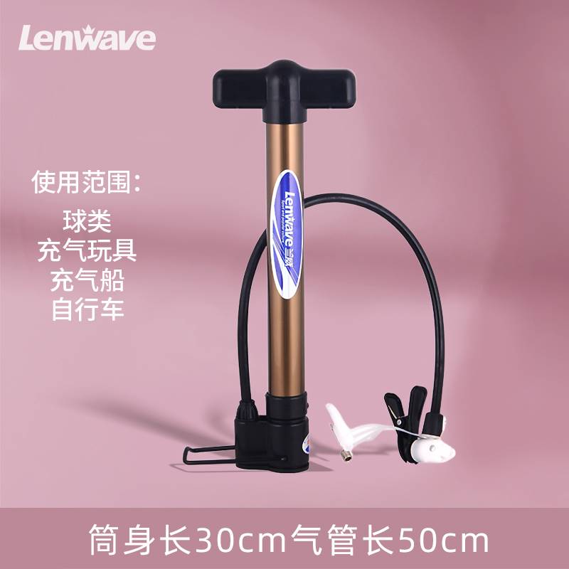 兰威自行车打气筒家用多功能篮球气管子电动车便携充气简儿童通用