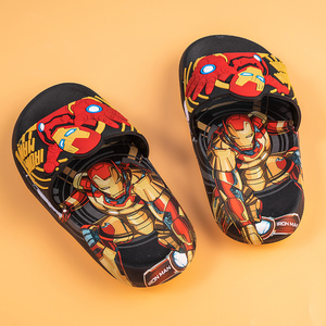 卡通超级英雄钢铁侠儿童凉拖鞋创意夏季男童防滑室内家用软底拖鞋