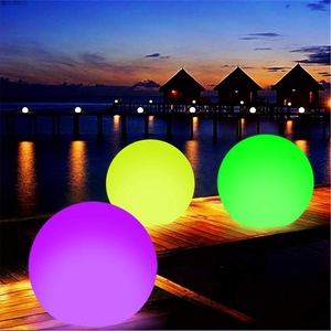2023年新款充气发光球pvc遥控LED闪光沙滩球儿童水上波波球现货o1
