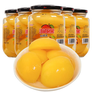 新疆西藏包邮西藏包邮新鲜黄桃罐头大瓶水果罐头510克*4/2瓶一箱