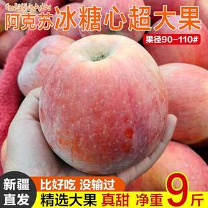 现货正宗新疆阿克苏冰糖心苹果整箱10斤新鲜水果红旗坡大果丑苹果