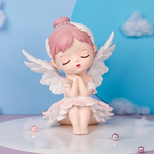 女孩子摆件天使小陶瓷娃娃玩偶公仔卧室儿童房礼物女生桌面装饰品