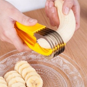 切香蕉神器香蕉片分割器香蕉水果刀火腿肠切片切瓜神器水果盘工具