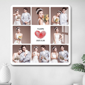韩式九宫格相框挂墙结婚照放大定制水晶宝宝照全家福儿童照片制作