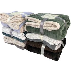 素色双层加厚毛毯 羊羔绒自发热 床褥 空调毯 礼品毯 学生毯