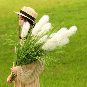 芦苇草仿真花客厅摆件干花室内装饰摆设狗尾巴草落地绿植造景假花