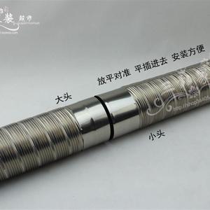 304不锈钢180imm长0.5米油烟机排烟波纹软管排烟管可弯烟囱烟道管