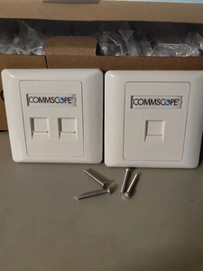 高品质康普Commscope双口 单口网络信息电话面板RJ45面板 加厚型