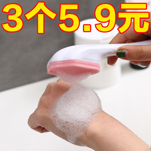 新款硅胶洗脸刷手动洁面仪手柄鼻子黑头清洁神器创意猫爪洁面刷