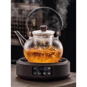 金灶新款煮茶器蒸煮一体茶壶电陶炉套装耐高温防爆加厚玻璃烧水泡