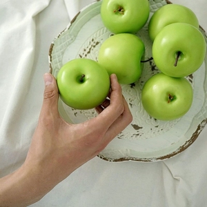 青苹果模型 仿真水果 样板间餐桌果盘装饰品户外野餐摄影拍照道具