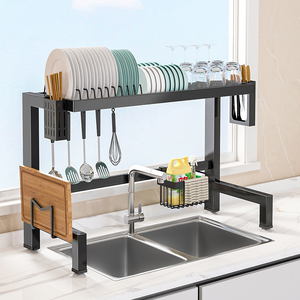 厨房碗碟盘置物架水槽收纳架家用多层多功能沥水架台面架子洗菜盆