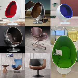 网红蛋壳椅休闲玻璃钢鸡蛋椅创意太空球椅北欧泡泡椅懒人沙发躺椅
