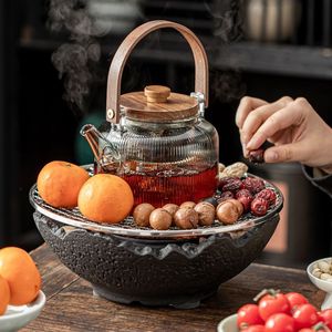 围炉煮茶家用电陶炉煮茶器具全套下午茶花茶茶具套装养生玻璃茶壶