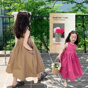 女童连衣裙2024新款大裙摆洋气夏季裙子儿童女孩中长款韩版公主裙