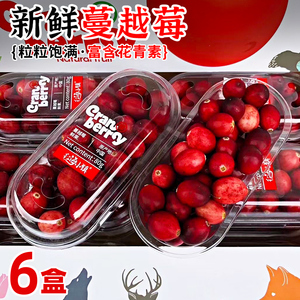 黑龙江抚远新鲜蔓越莓鲜果当季水果80g*12盒曼越树莓橘鹤莓小红莓