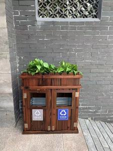 户外垃圾桶防腐木不锈钢果皮箱多分类垃圾箱市政景点公园小区重庆