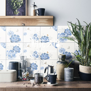 摩洛哥蓝色花片花砖200*200 卫生间浴室厨房阳台墙地砖
