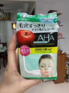 BCL日本AHA果酸柔肤懒人卸妆湿巾洗卸合一深层清洁温和不刺激60片