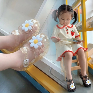 幼儿园女宝宝儿童罗马果冻鞋女童水晶塑料凉鞋女款2024新款可湿水