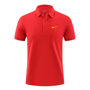 Nike耐克polo衫高考专用短袖男女翻领大红色t恤上衣服团购送考服