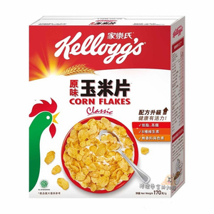 香港代购 kellogg's家乐氏原味玉米片  低脂高纤营养早餐麦片