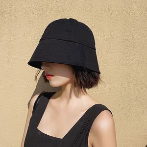 防晒遮阳适合短发的帽子女小众钟形日系盆帽韩版潮水桶帽百搭太阳